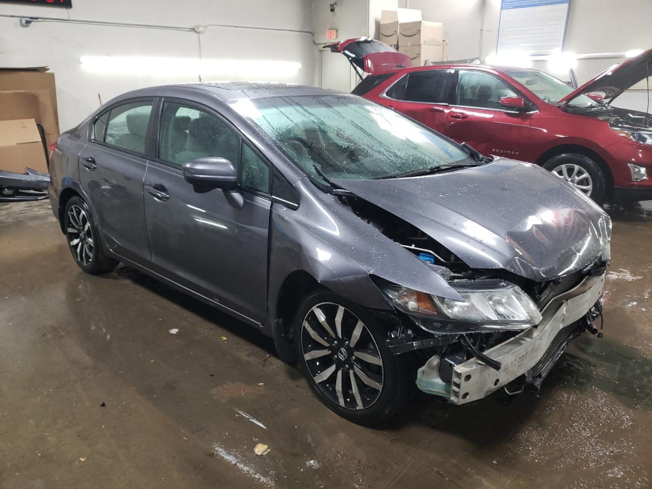 2014 Honda Civic VIN 19XFB2F92EE002241 Copart auction photo, front end / side damage thumbnail 4
