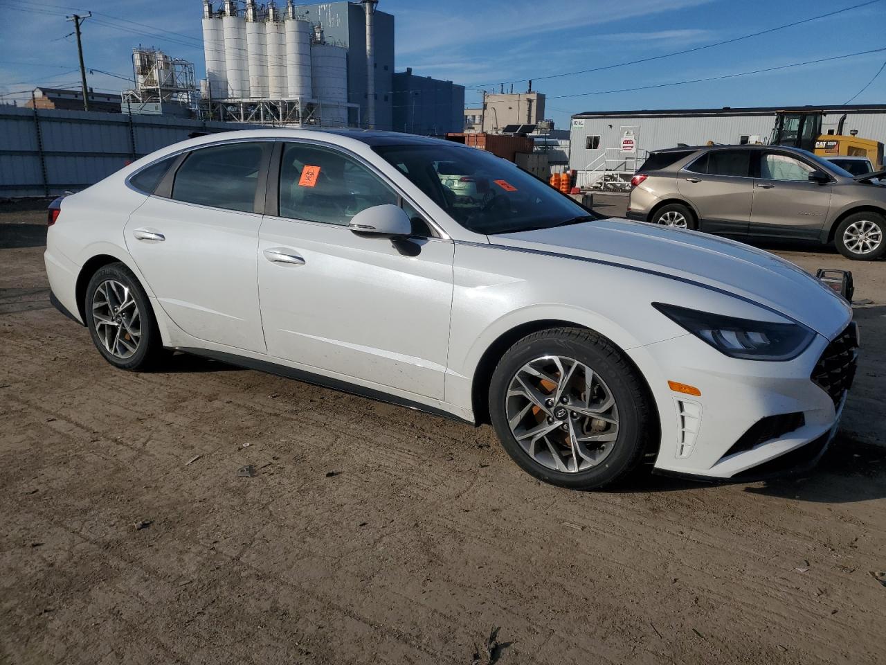 2020 Hyundai Sonata VIN 5NPEF4JA6LH000451 Copart auction photo, side / rear end damage thumbnail 4