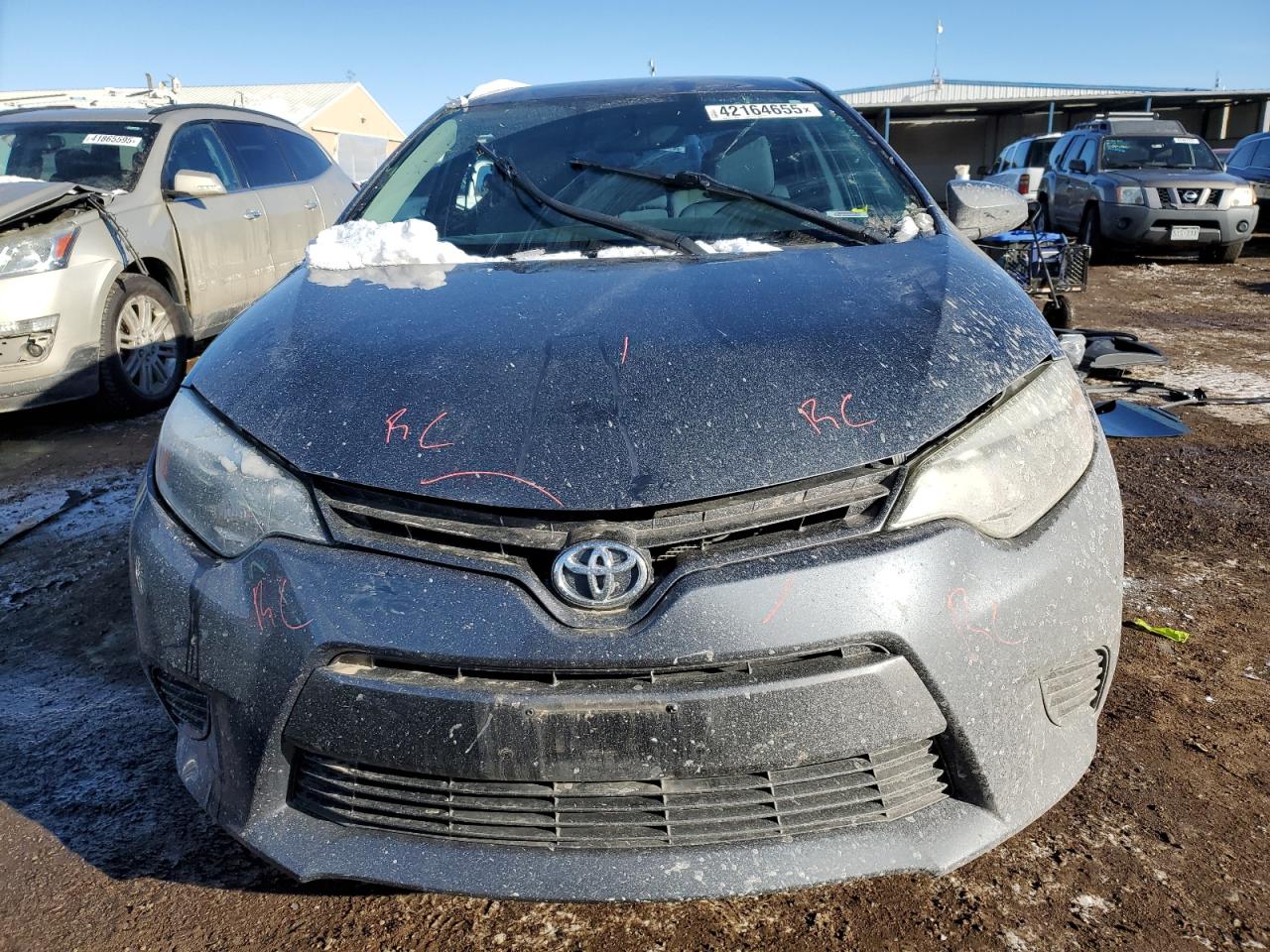 2016 Toyota Corolla VIN 2T1BURHE8GC742356 Copart auction photo, rear end / side damage thumbnail 5