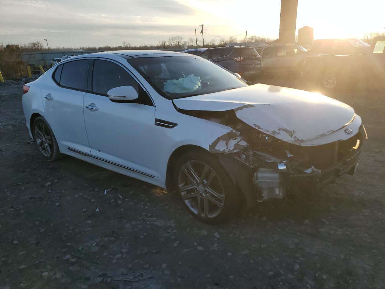 2013 KIA Optima VIN 5XXGR4A62DG203619 Copart auction photo, front end / rear end damage thumbnail 4