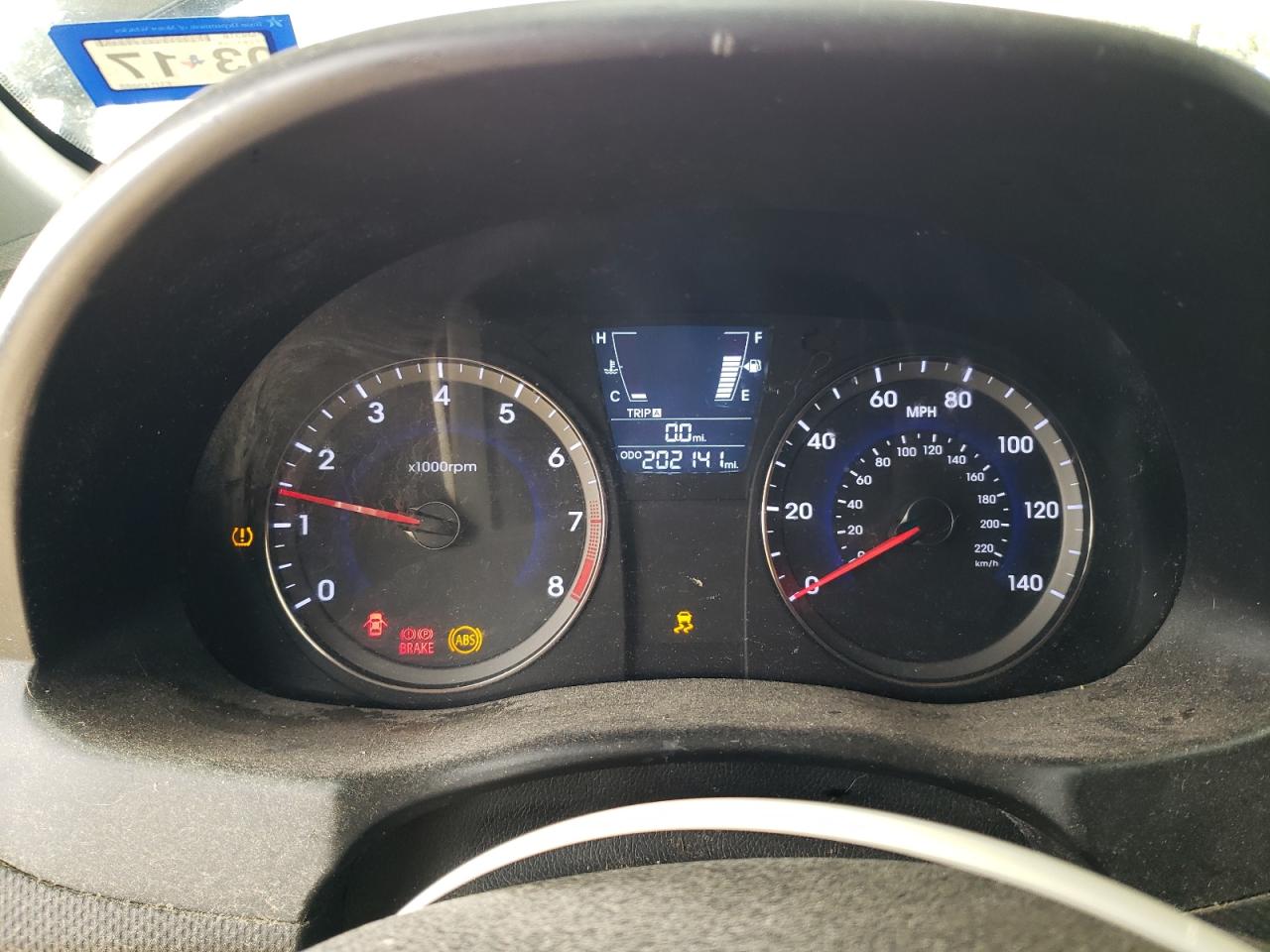 2014 Hyundai Accent VIN KMHCU5AE5EU149668 Copart auction photo, front end / side damage thumbnail 9