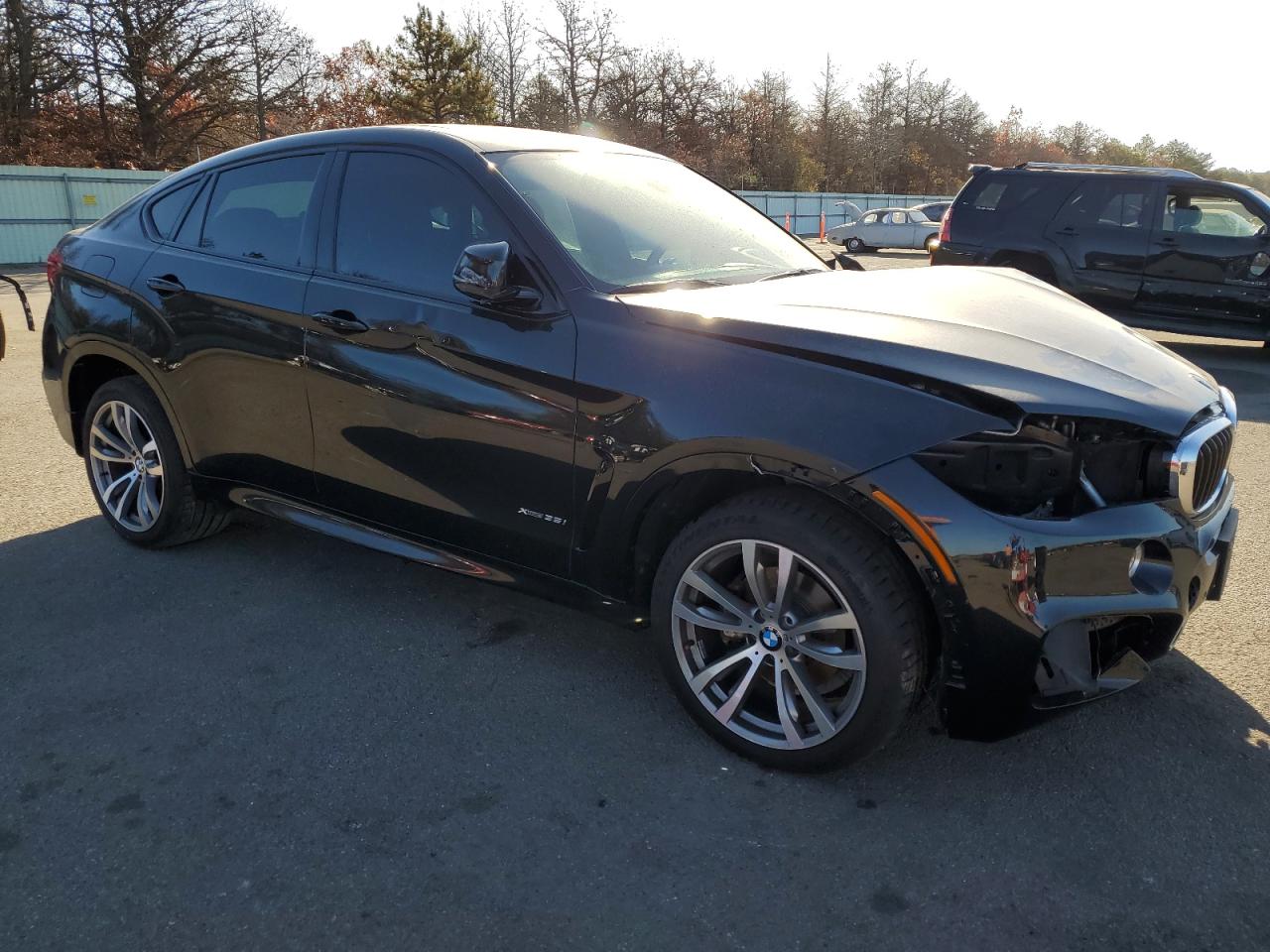 2016 BMW X6 VIN 5UXKU2C50G0N78852 Copart auction photo, front end / side damage thumbnail 4