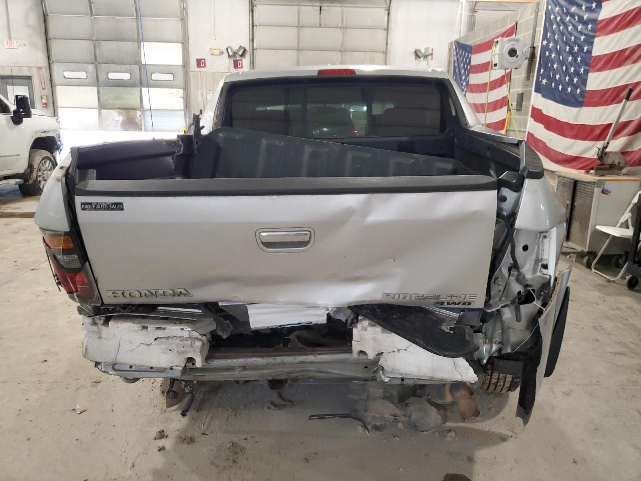 2006 Honda Ridgeline VIN 2HJYK16576H543268 Copart auction photo, rear end / front end damage thumbnail 6