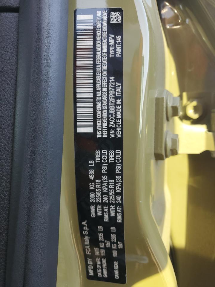 2015 Jeep Renegade VIN ZACCJBBT2FPB77214 Copart auction photo, front end damage thumbnail 14