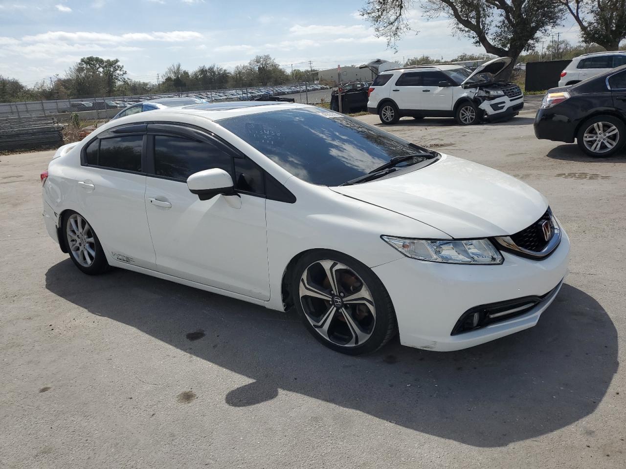 2015 Honda Civic VIN 2HGFB6E51FH705245 Copart auction photo, side damage thumbnail 4