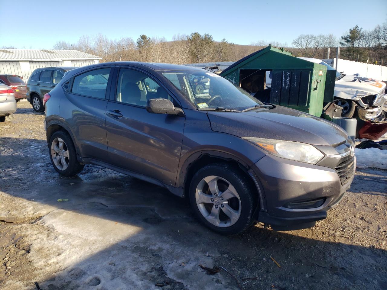 2016 Honda HR-V VIN 3CZRU6H36GM729019 Copart auction photo, side / rear end damage thumbnail 4