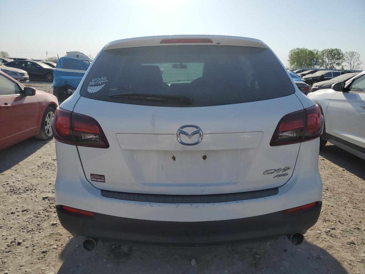 2013 Mazda CX-9 VIN JM3TB3BA5D0402186 Copart auction photo, front end / hail damage thumbnail 6