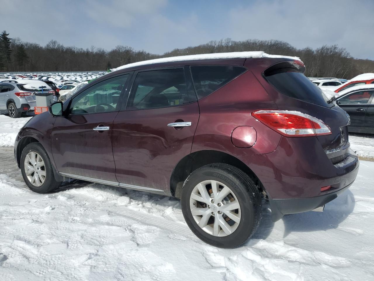 2014 Nissan Murano VIN JN8AZ1MW1EW521171 Copart auction photo, front end / undercarriage damage thumbnail 2
