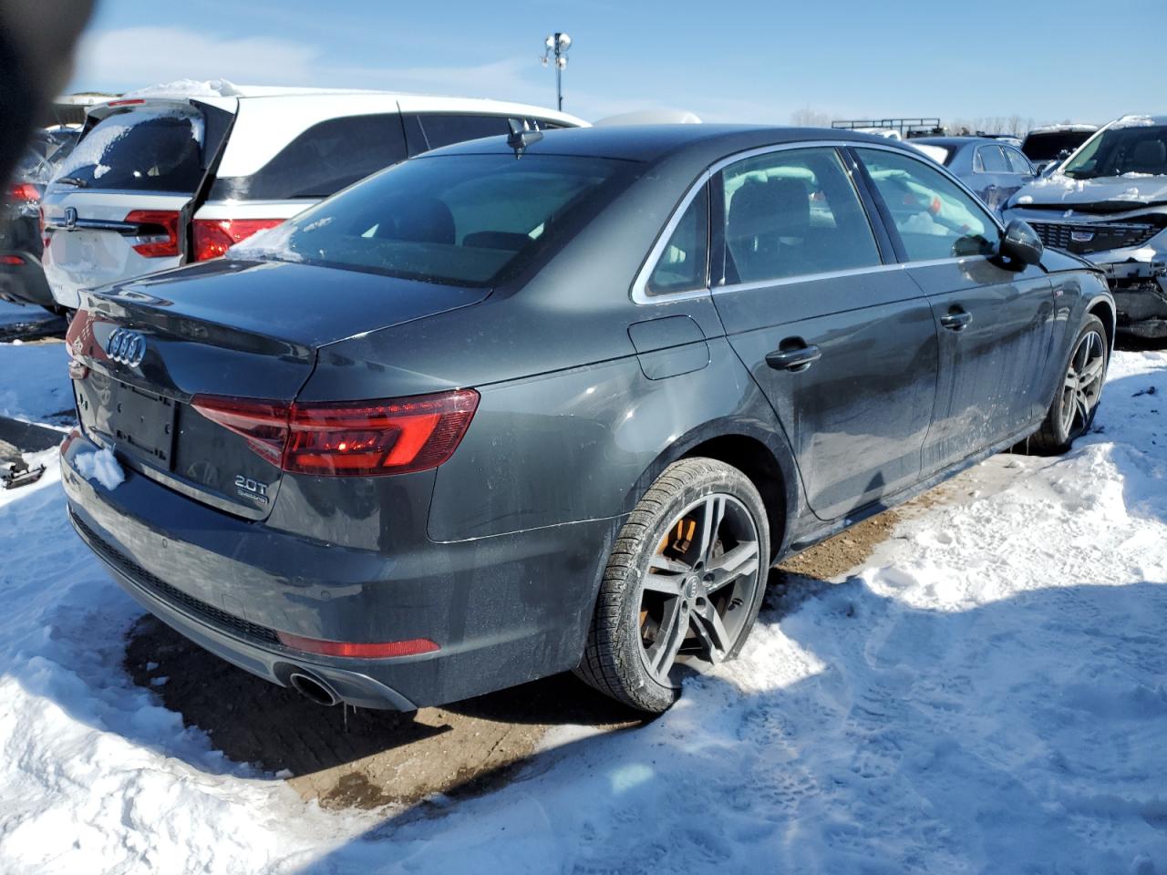 2018 Audi A4 VIN WAUENAF42JN005774 Copart auction photo, all over / side damage thumbnail 3