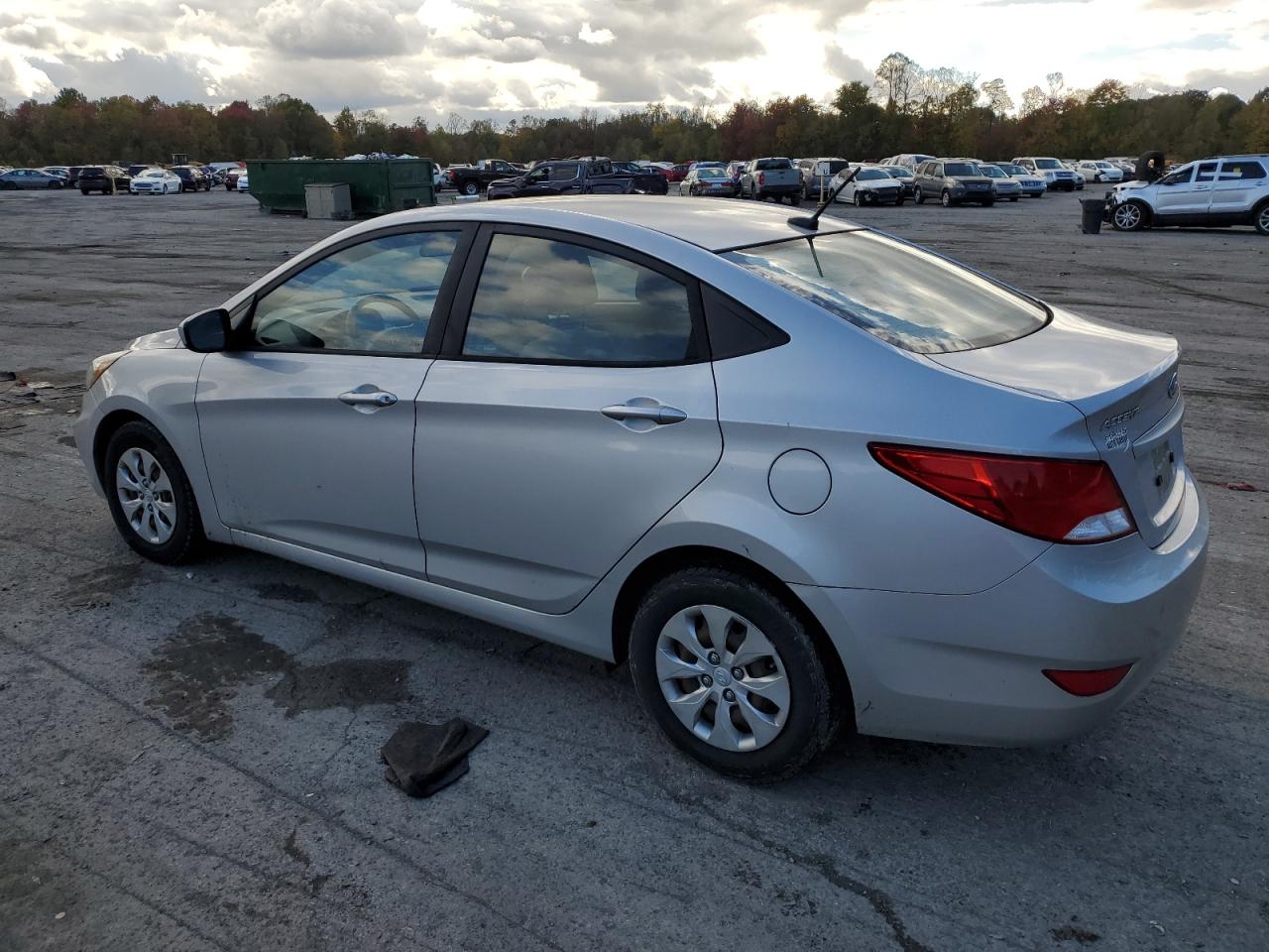 2016 Hyundai Accent VIN KMHCT4AE2GU072340 Copart auction photo, front end / side damage thumbnail 2