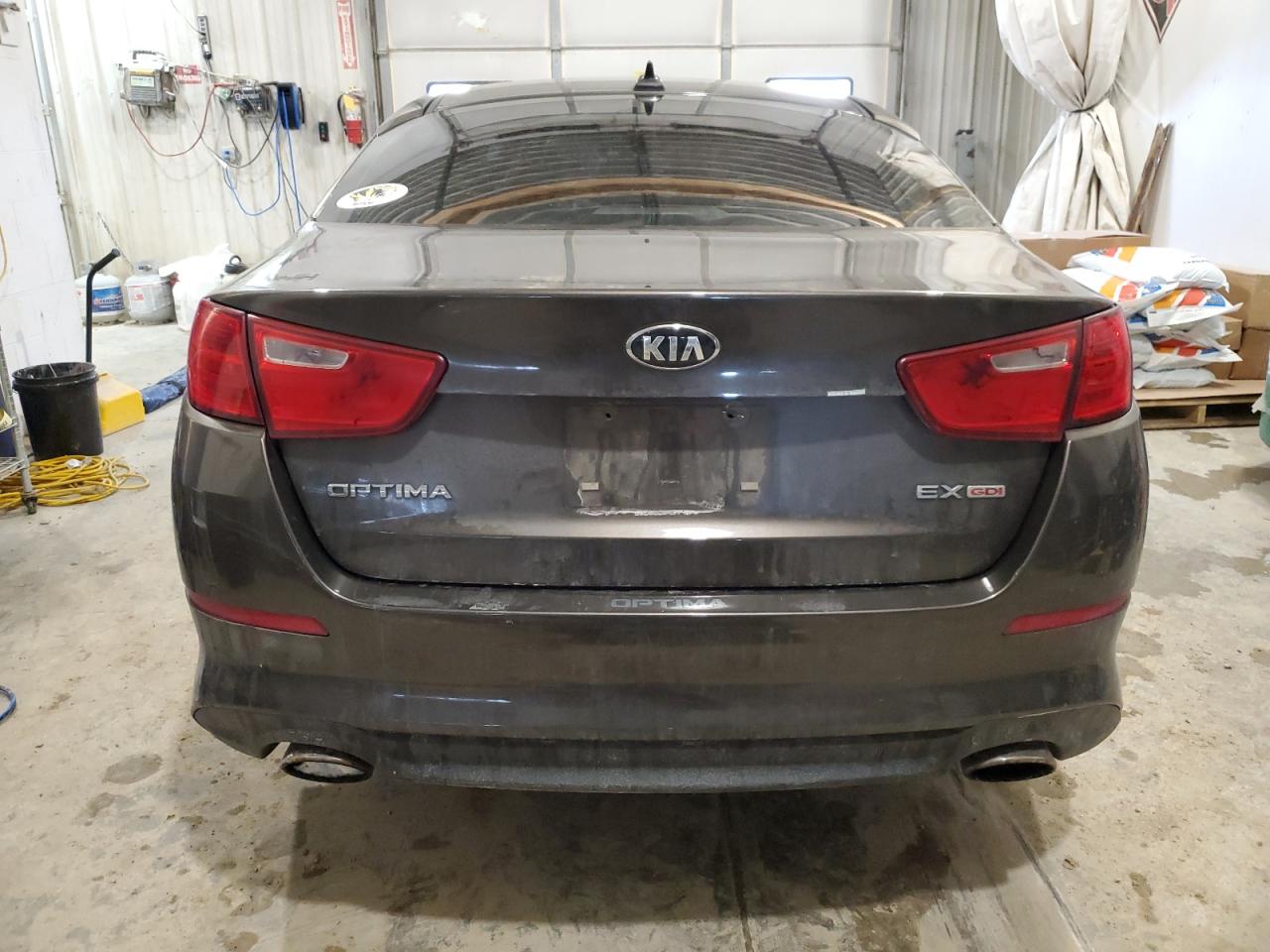 2014 KIA Optima VIN 5XXGN4A72EG284093 Copart auction photo, burn - engine / rear end damage thumbnail 6