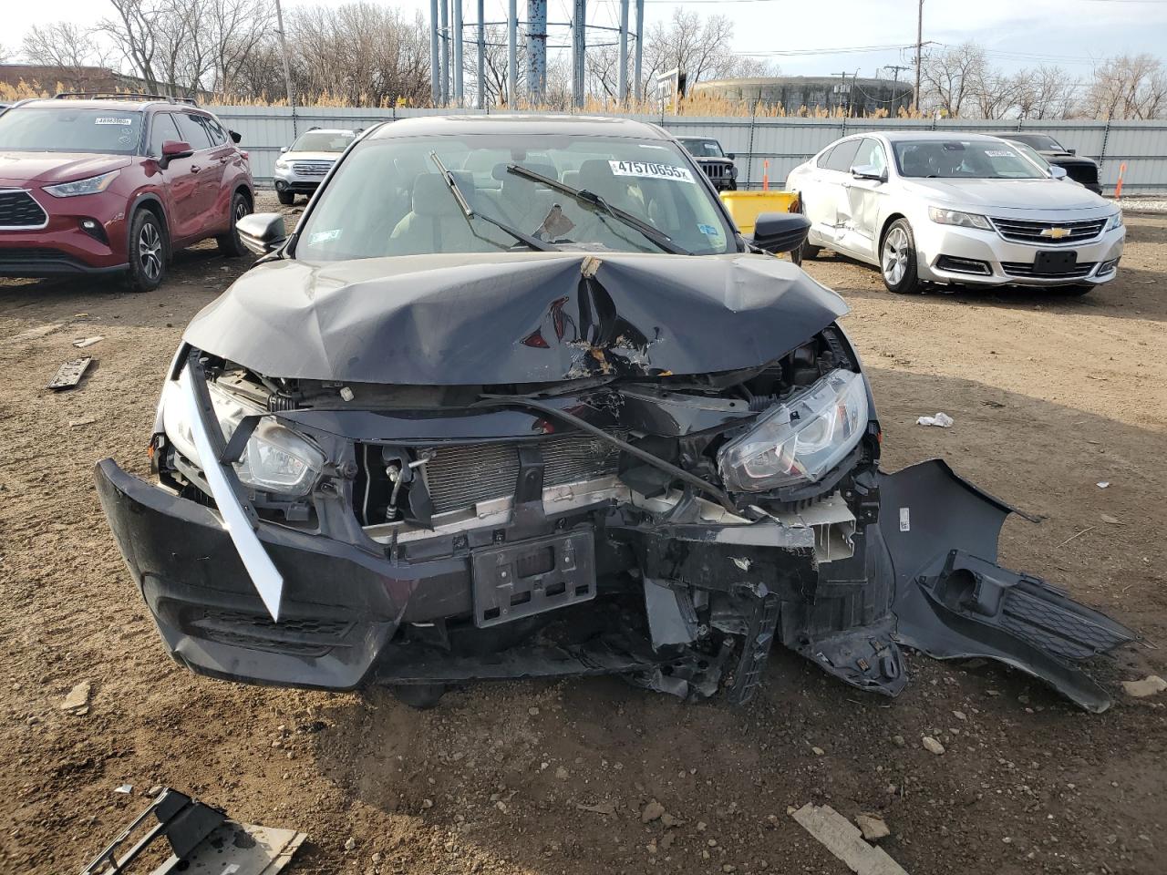 2017 Honda Civic VIN 19XFC2F56HE036374 Copart auction photo, front end damage thumbnail 5