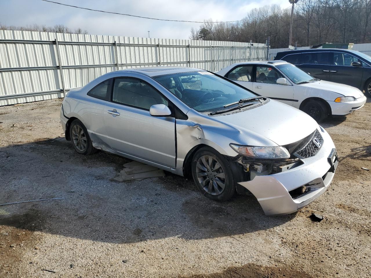 2009 Honda Civic VIN 2HGFG128X9H529075 Copart auction photo, front end / side damage thumbnail 4