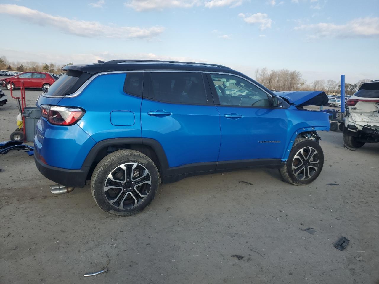 2022 Jeep Compass VIN 3C4NJDCB0NT158386 Copart auction photo, front end / minor dent/scratches damage thumbnail 3