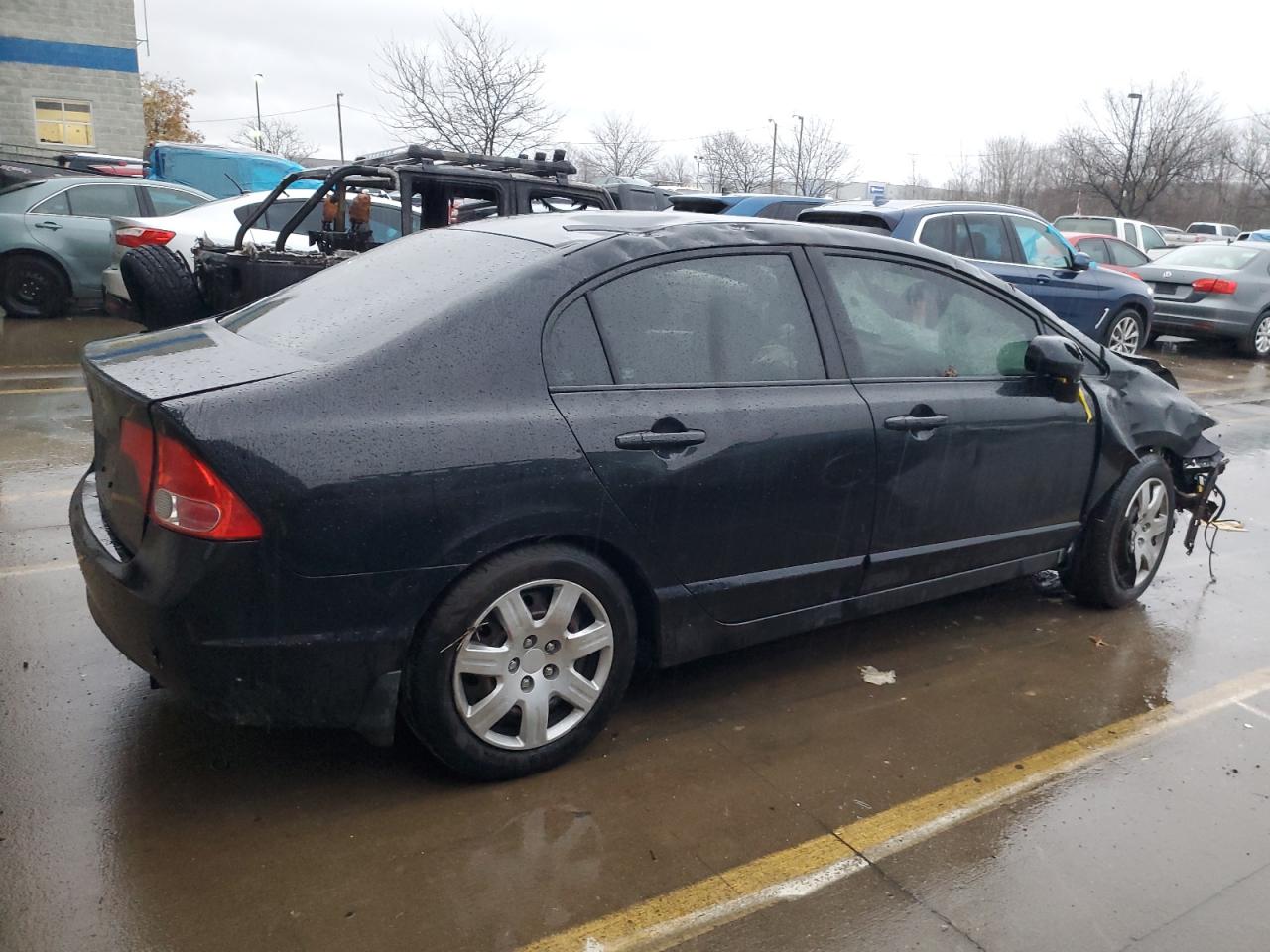 2008 Honda Civic VIN 2HGFA16528H339688 Copart auction photo, all over damage thumbnail 3