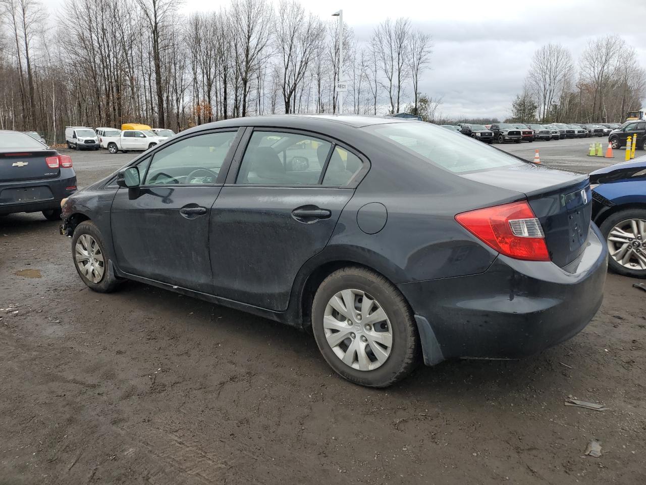 2012 Honda Civic VIN 2HGFB2F50CH592388 Copart auction photo, front end / minor dent/scratches damage thumbnail 2