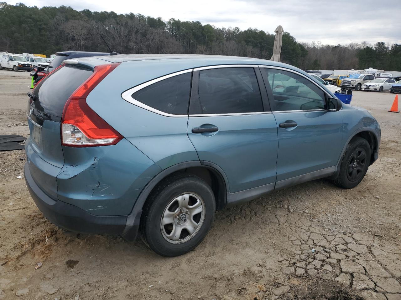 2014 Honda CR-V VIN 2HKRM3H39EH505279 Copart auction photo, rear end / side damage thumbnail 3