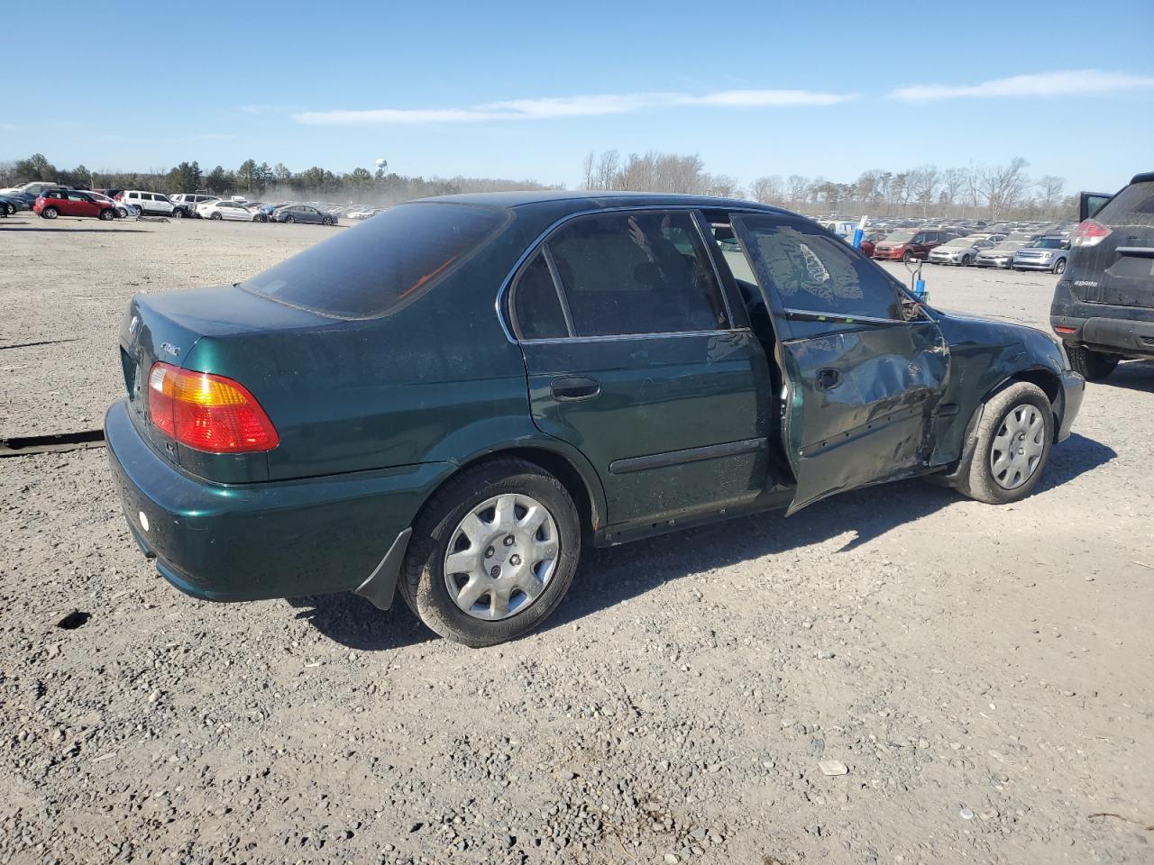 2000 Honda Civic VIN JHMEJ6674YS004447 Copart auction photo, side / undercarriage damage thumbnail 3