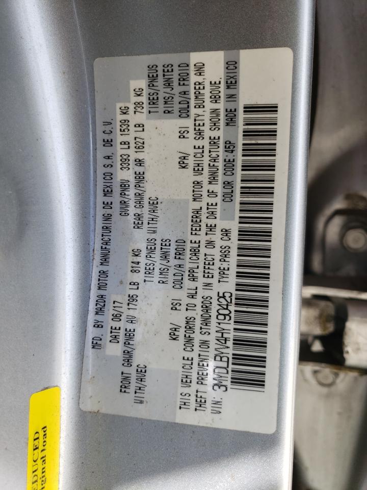 2017 Toyota Yaris VIN 3MYDLBYV4HY190425 Copart auction photo, front end / side damage thumbnail 12
