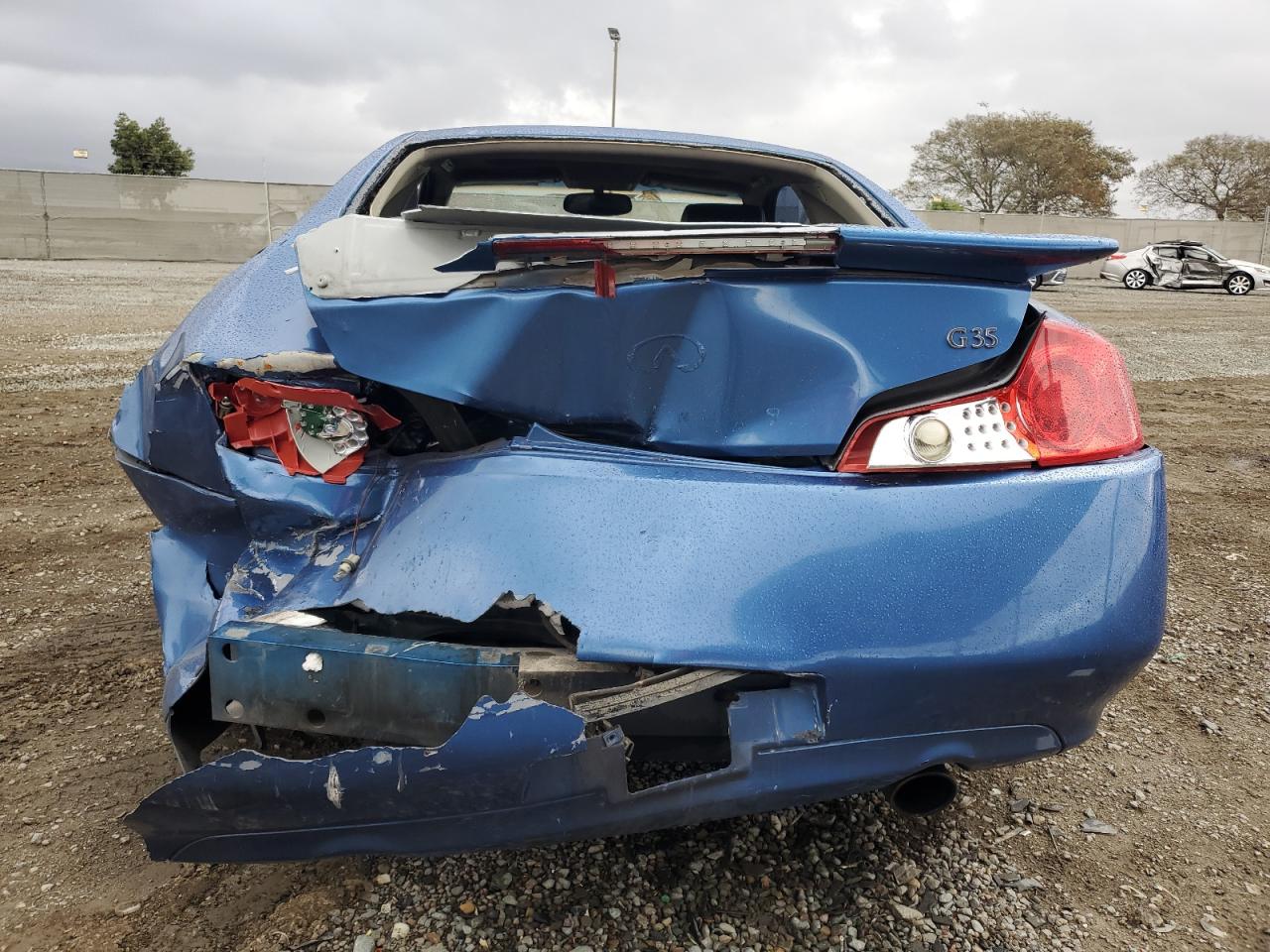 2003 Infiniti G VIN JNKCV54E23M210645 Copart auction photo, rear end damage thumbnail 6
