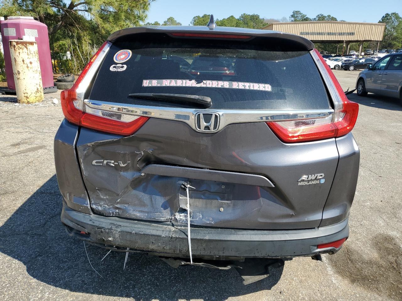 2019 Honda CR-V VIN JHLRW2H80KX007622 Copart auction photo, front end / rear end damage thumbnail 6