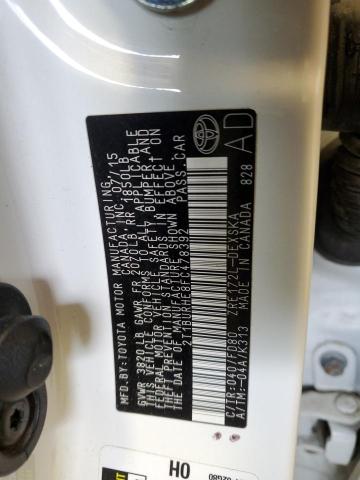 2015 Toyota Corolla VIN 2T1BURHE8FC478392 Copart auction photo, rear end damage thumbnail 13