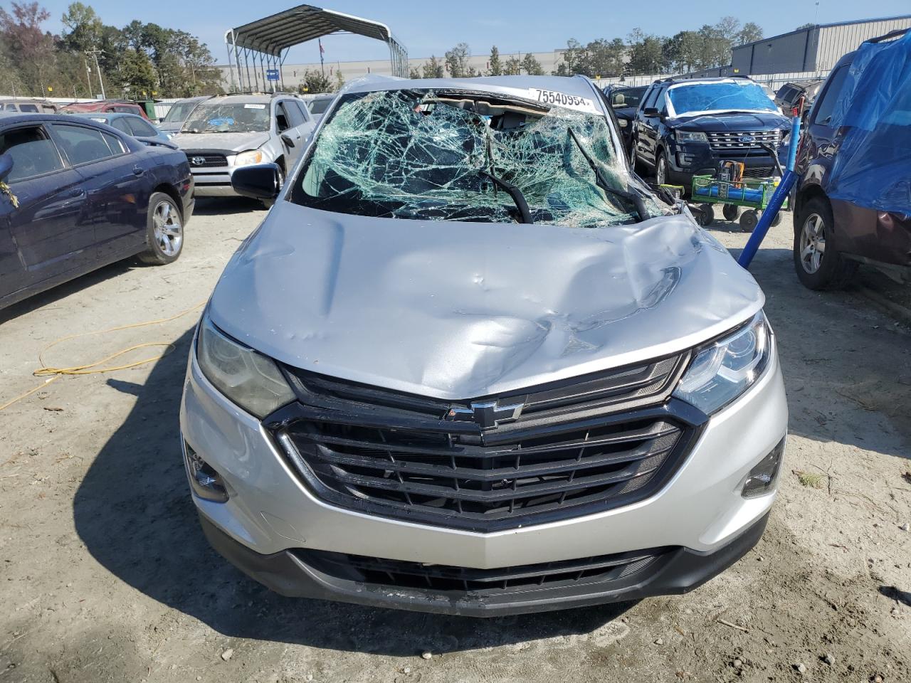 2021 Chevrolet Equinox VIN 2GNAXKEV0M6125259 Copart auction photo, top/roof damage thumbnail 5