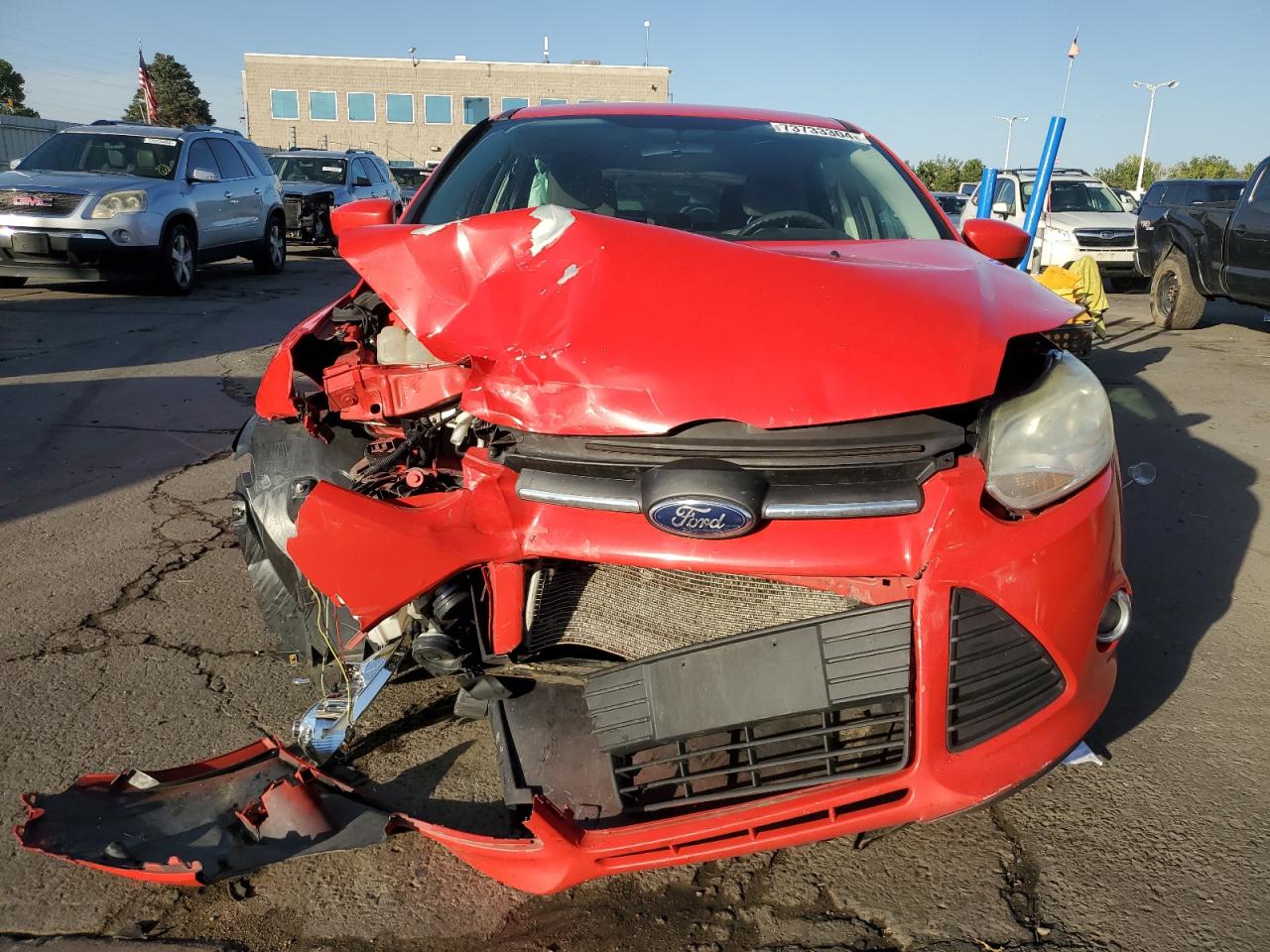 2012 Ford Focus VIN 1FAHP3K24CL147302 Copart auction photo, front end damage thumbnail 5