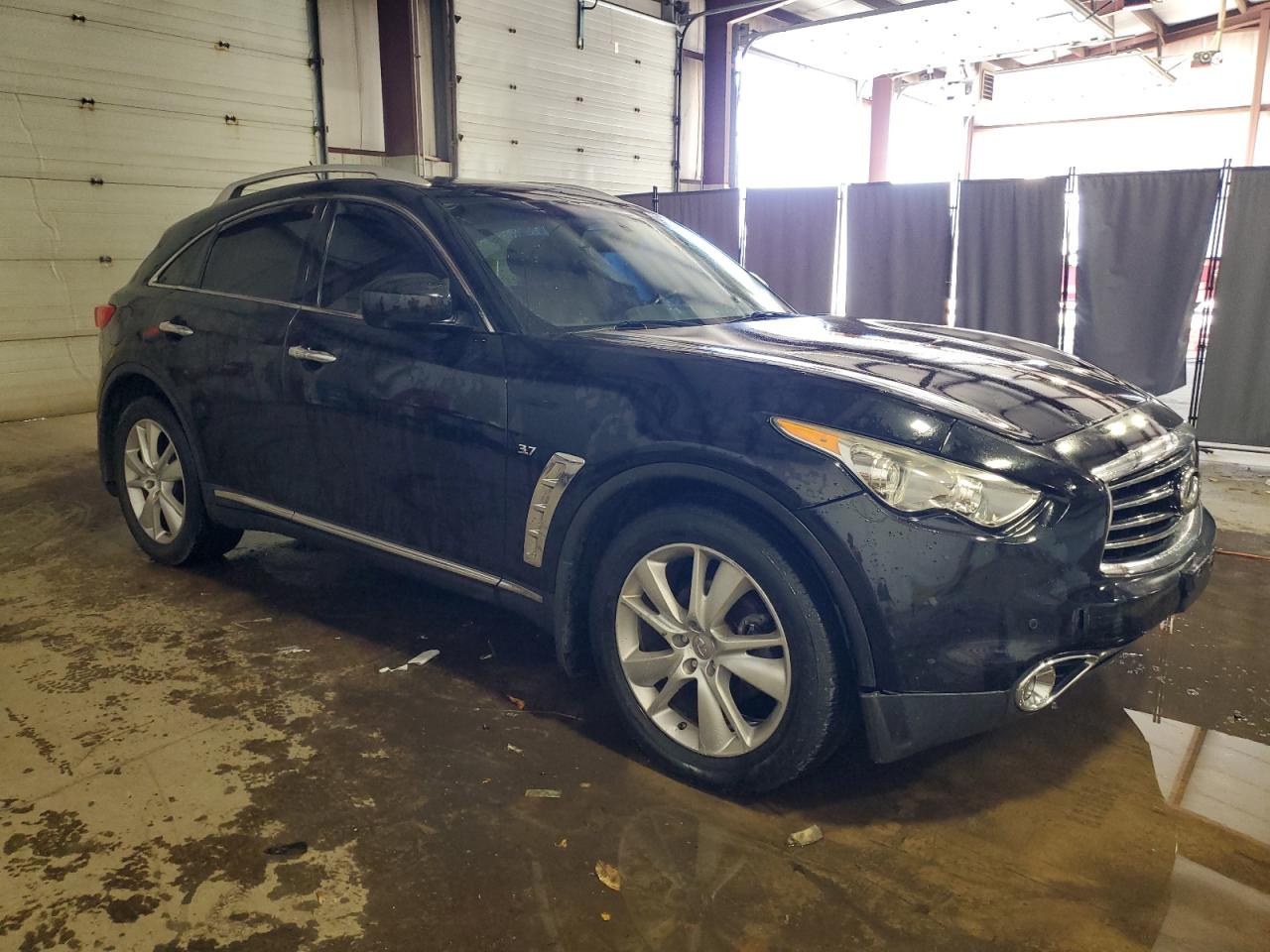 2015 Infiniti QX70 VIN JN8CS1MW5FM481221 Copart auction photo, front end damage thumbnail 4
