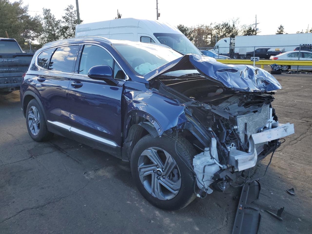 2022 Hyundai Santa Fe VIN 5NMS2DAJ4NH425830 Copart auction photo, front end damage thumbnail 4