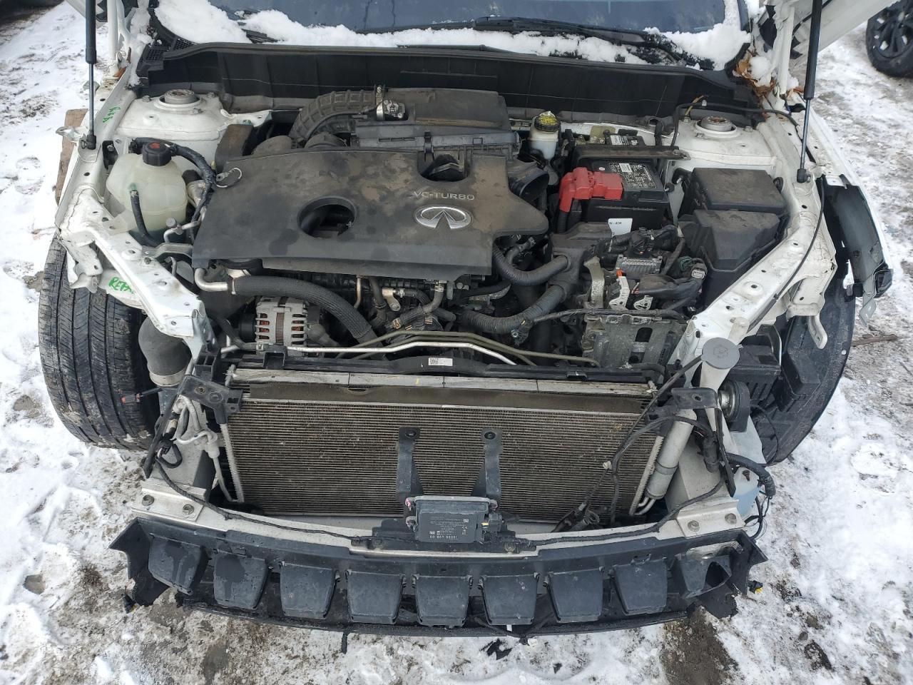 2019 Infiniti QX50 VIN 3PCAJ5M31KF139142 Copart auction photo, front end / side damage thumbnail 12