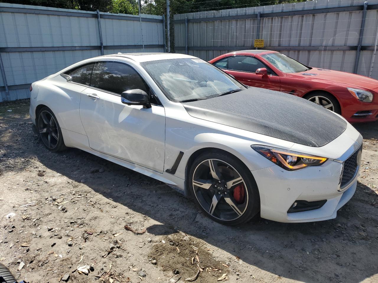 2020 Infiniti Q60 VIN JN1FV7EL0LM460427 Copart auction photo, side / front end damage thumbnail 4