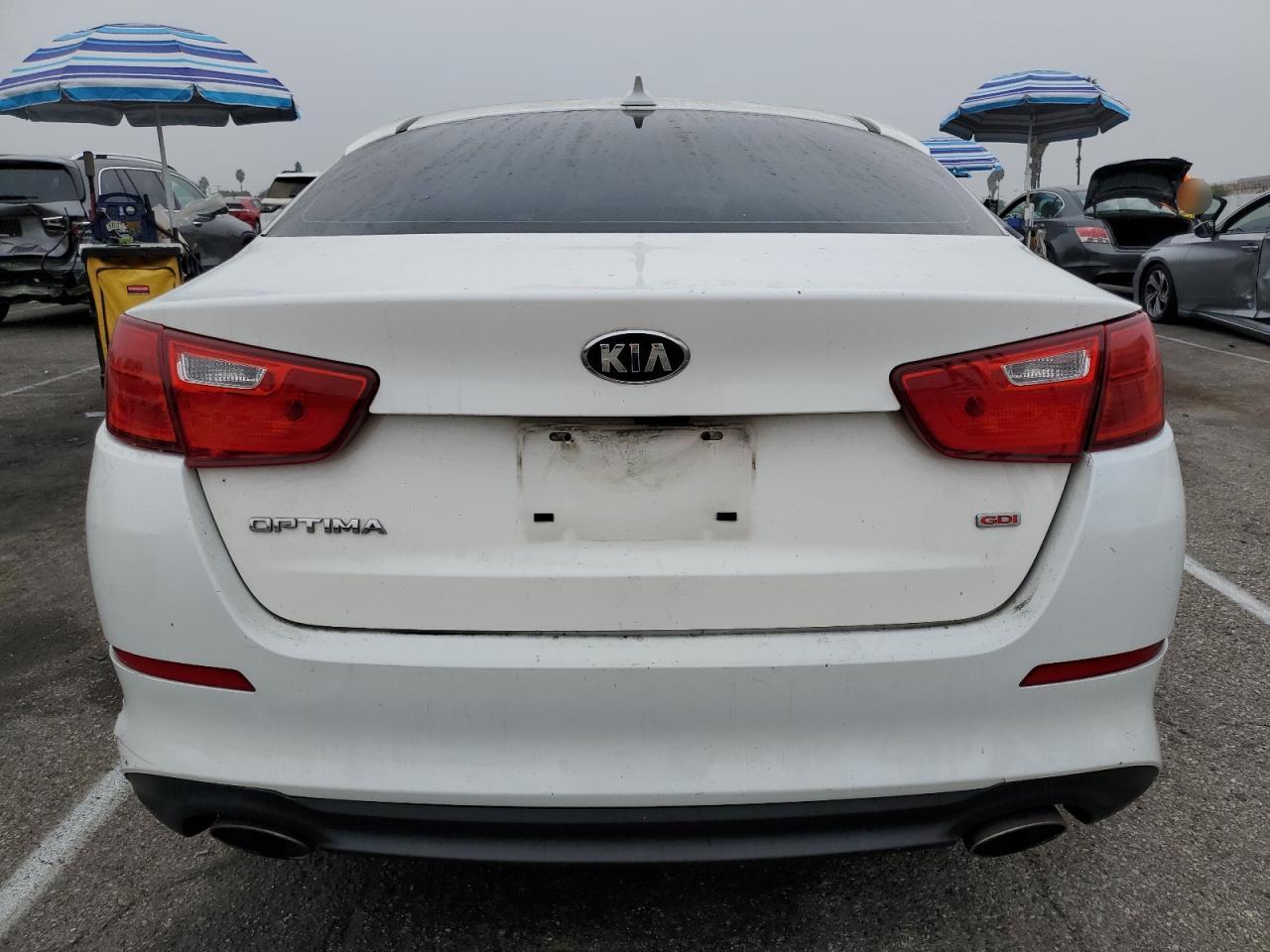 2015 KIA Optima VIN KNAGM4A77F5623159 Copart auction photo, vandalism damage thumbnail 6