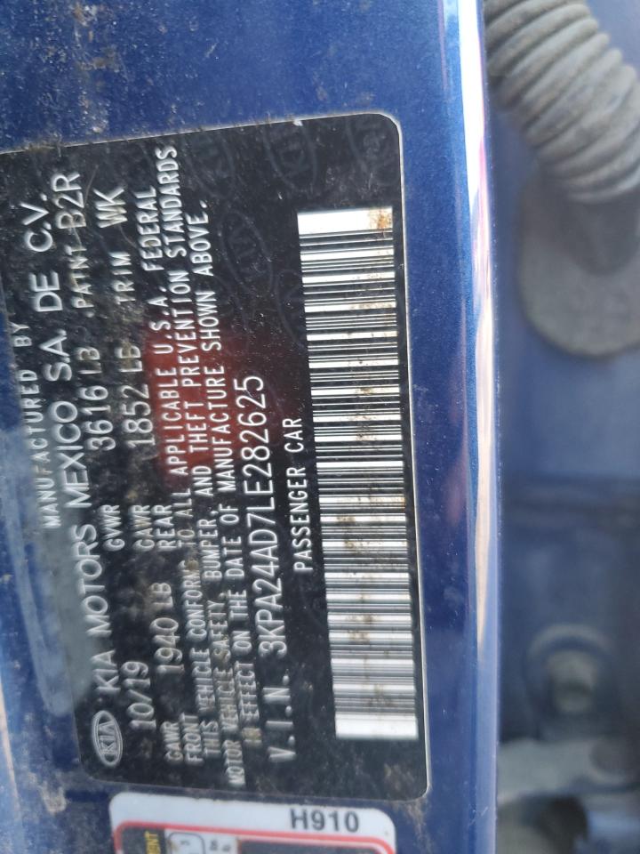 2020 KIA Rio VIN 3KPA24AD7LE282625 Copart auction photo, front end damage thumbnail 12