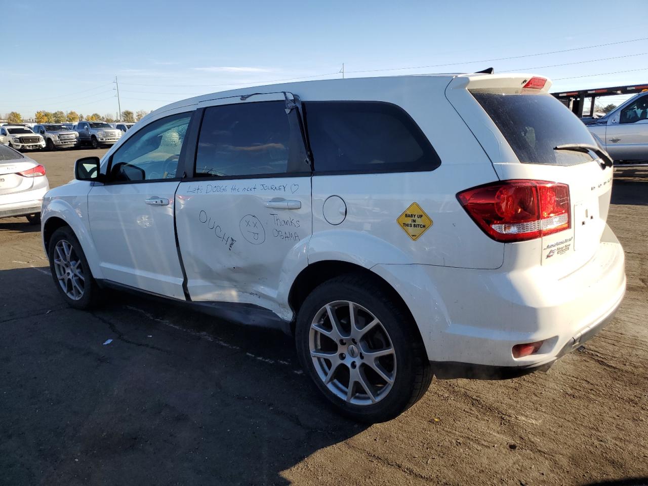 2019 Dodge Journey VIN 3C4PDDEG0KT770012 Copart auction photo, side / hail damage thumbnail 2