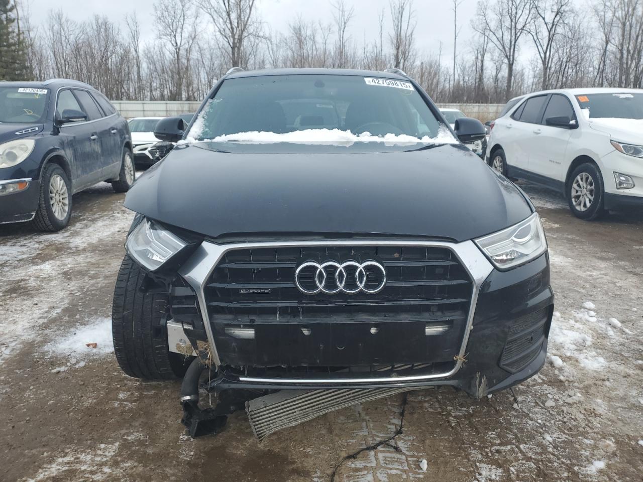 2016 Audi Q3 VIN WA1EFCFSXGR008122 Copart auction photo, front end / side damage thumbnail 5