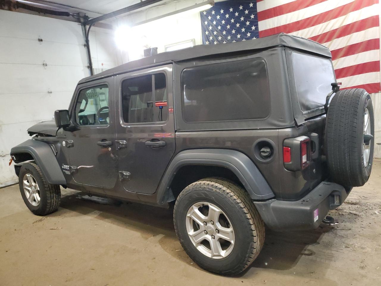2018 Jeep Wrangler VIN 1C4HJXDG9JW168170 Copart auction photo, front end / minor dent/scratches damage thumbnail 2