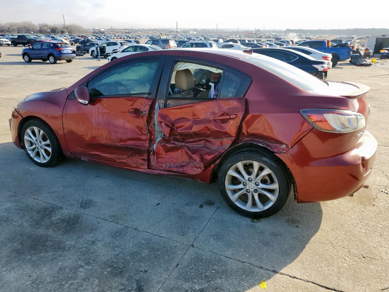 2010 Mazda 3 VIN JM1BL1S50A1177254 Copart auction photo, side damage thumbnail 2
