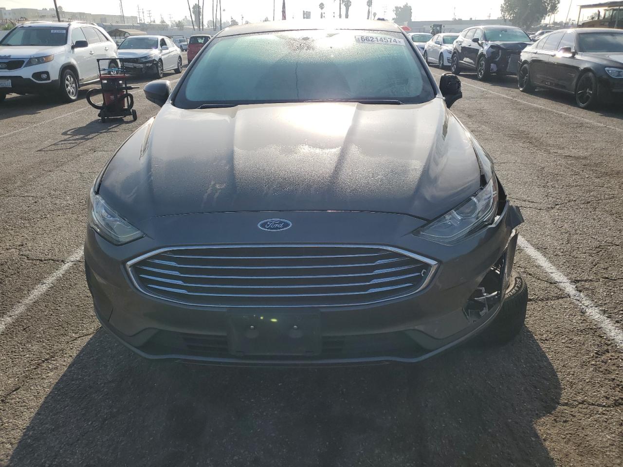 2019 Ford Fusion VIN 3FA6P0LU5KR205326 Copart auction photo, front end / undercarriage damage thumbnail 5