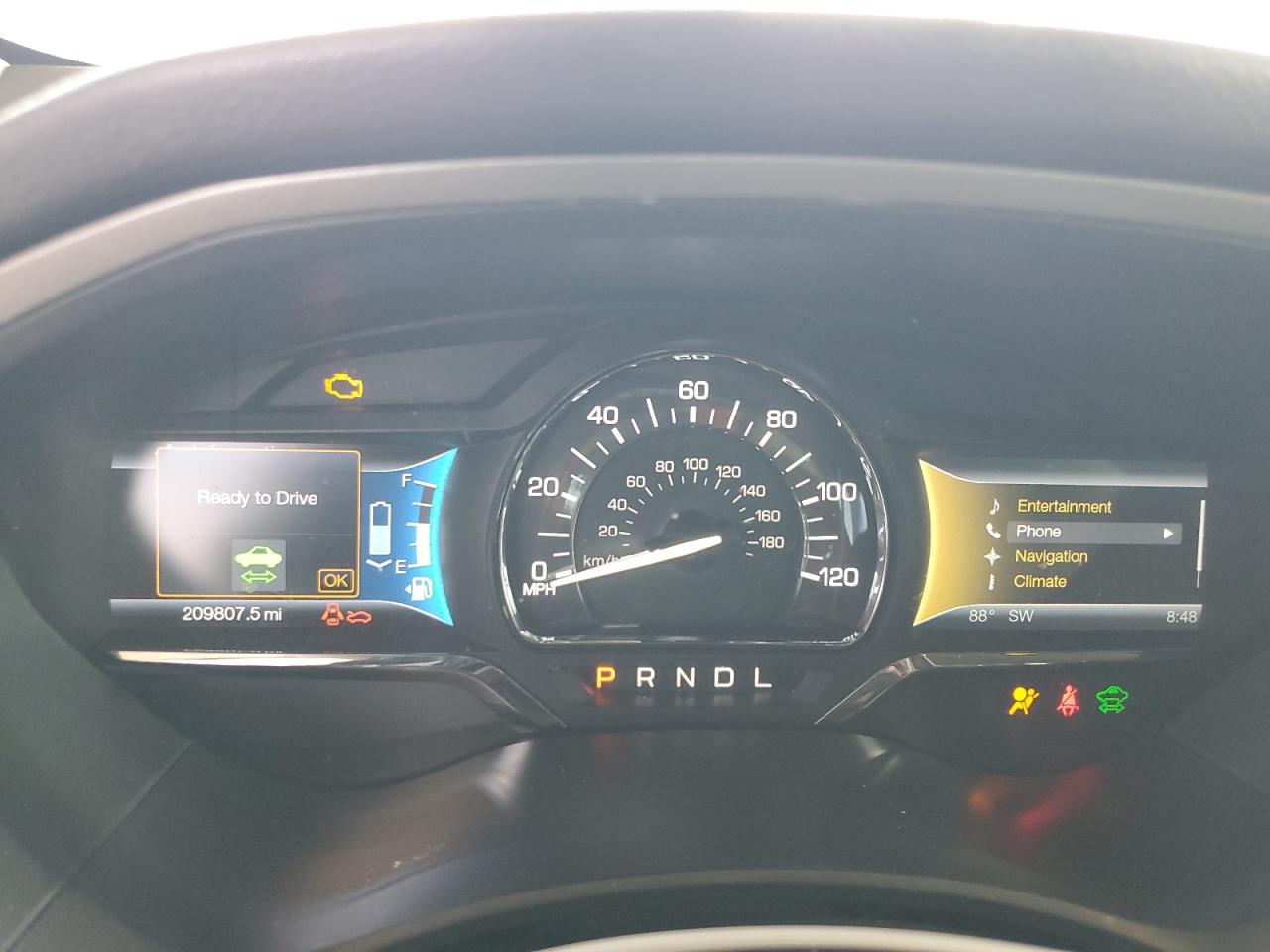 2014 Lincoln MKZ VIN 3LN6L2LU1ER814737 Copart auction photo, front end damage thumbnail 9