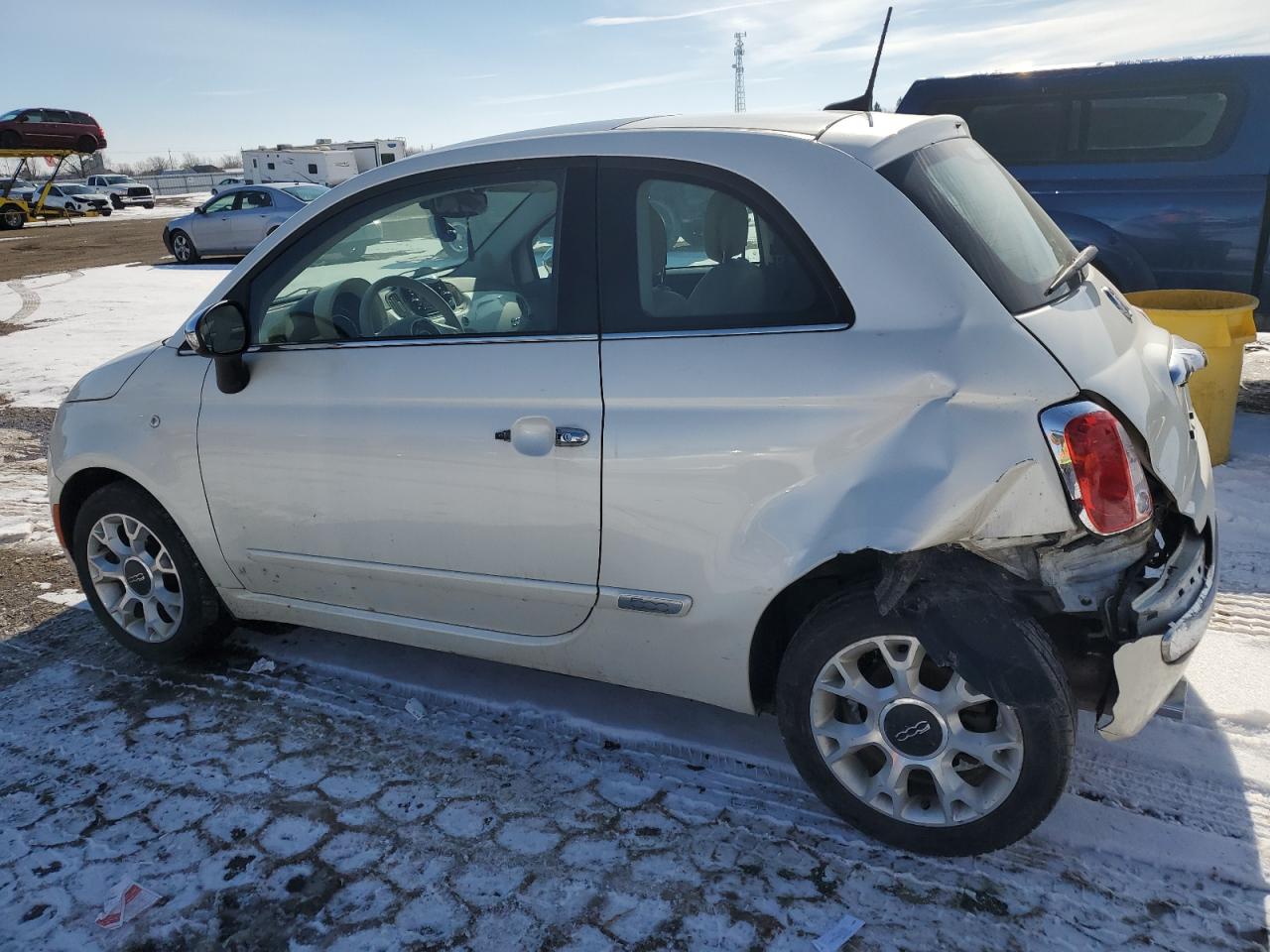 2017 Fiat 500 VIN 3C3CFFCR3HT634558 Copart auction photo, rear end / side damage thumbnail 2