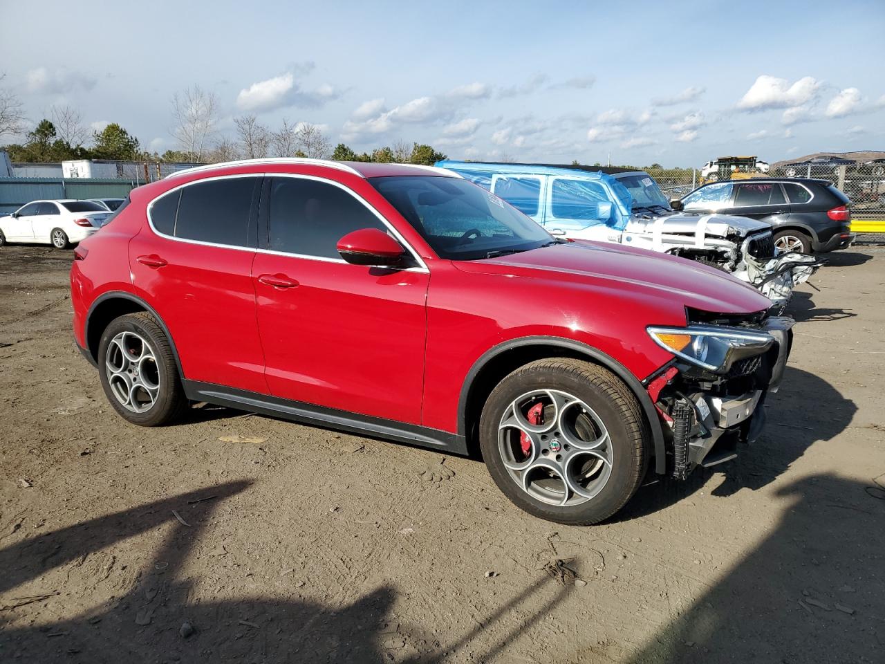2018 Alfa Romeo Stelvio VIN ZASFAKBN3J7B78755 Copart auction photo, front end / minor dent/scratches damage thumbnail 4