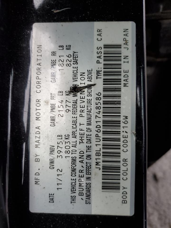 2013 Mazda 3 VIN JM1BL1UP6D1748586 Copart auction photo, front end damage thumbnail 13
