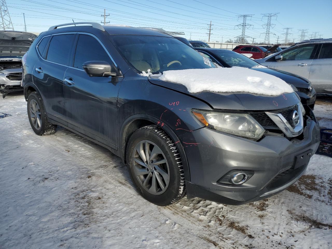 2015 Nissan Rogue VIN 5N1AT2MV1FC816389 Copart auction photo, front end / rear end damage thumbnail 4