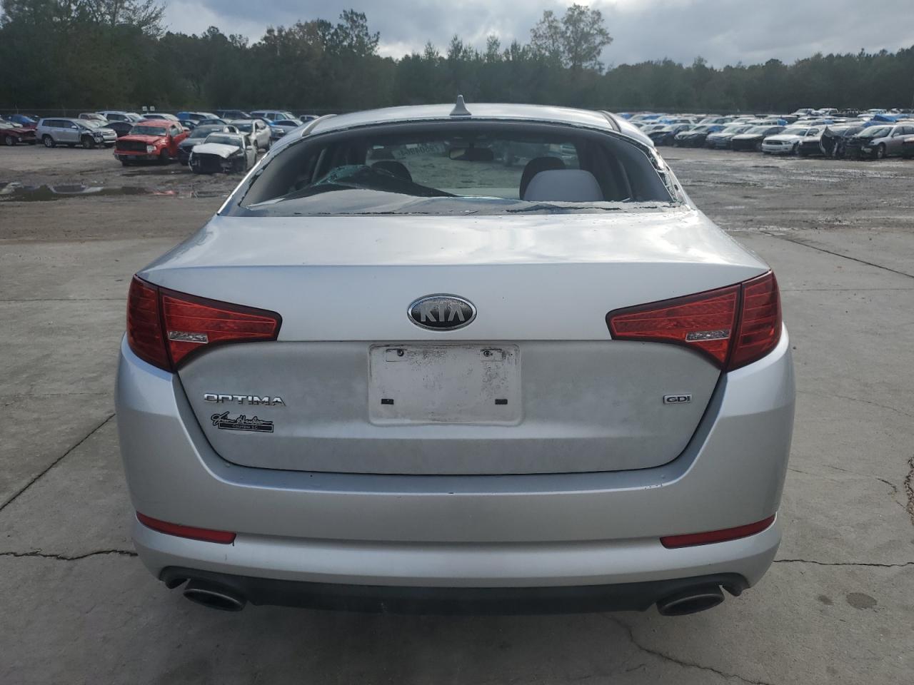 2013 KIA Optima VIN KNAGM4A75D5336819 Copart auction photo, top/roof damage thumbnail 6