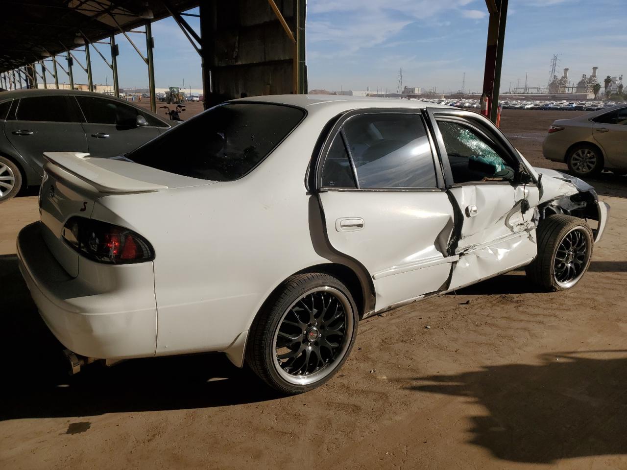 2002 Toyota Corolla VIN 1NXBR12E02Z629164 Copart auction photo, front end / side damage thumbnail 3