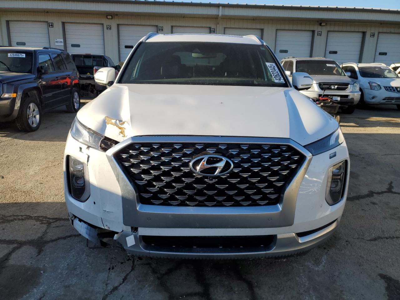 2021 Hyundai Palisade VIN KM8R7DHE2MU242972 Copart auction photo, front end damage thumbnail 5