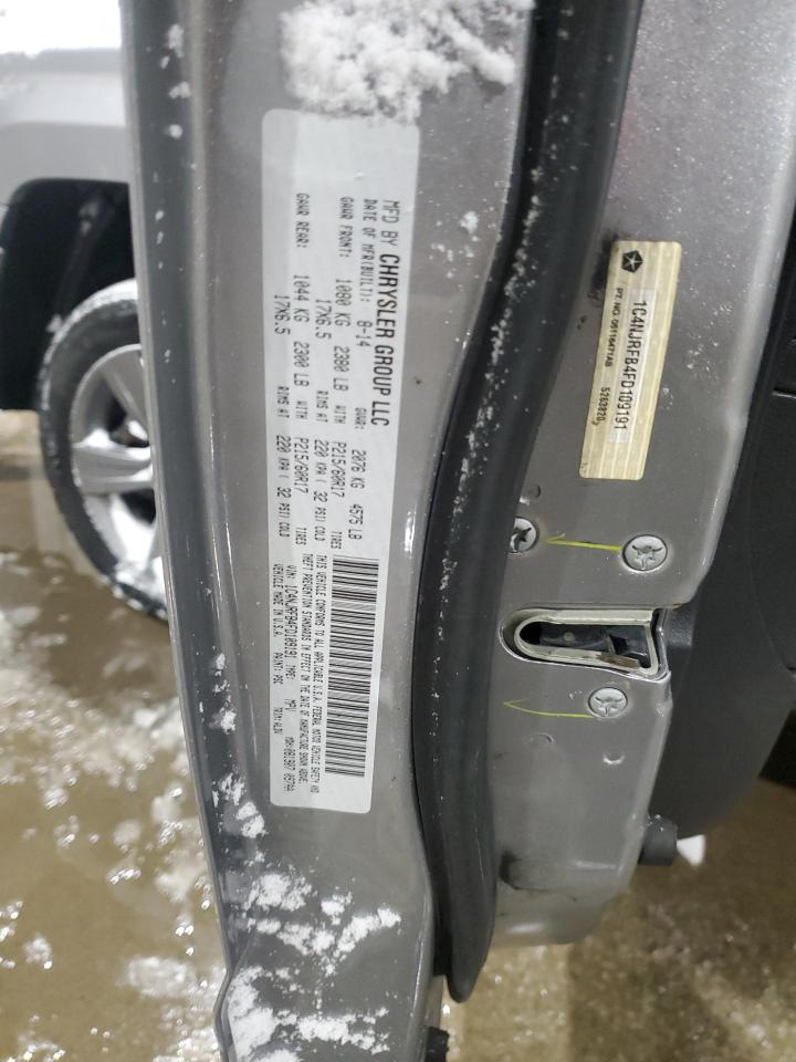 2015 Jeep Liberty (Patriot) VIN 1C4NJRFB4FD109191 Copart auction photo, rear end / front end damage thumbnail 15