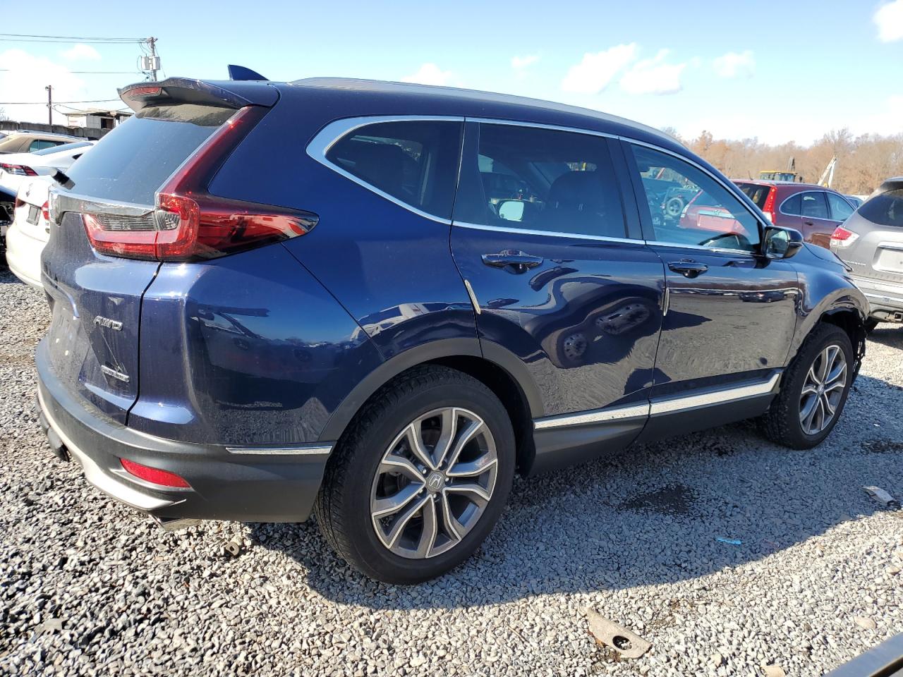 2020 Honda CR-V VIN 2HKRW2H91LH615183 Copart auction photo, front end / side damage thumbnail 3