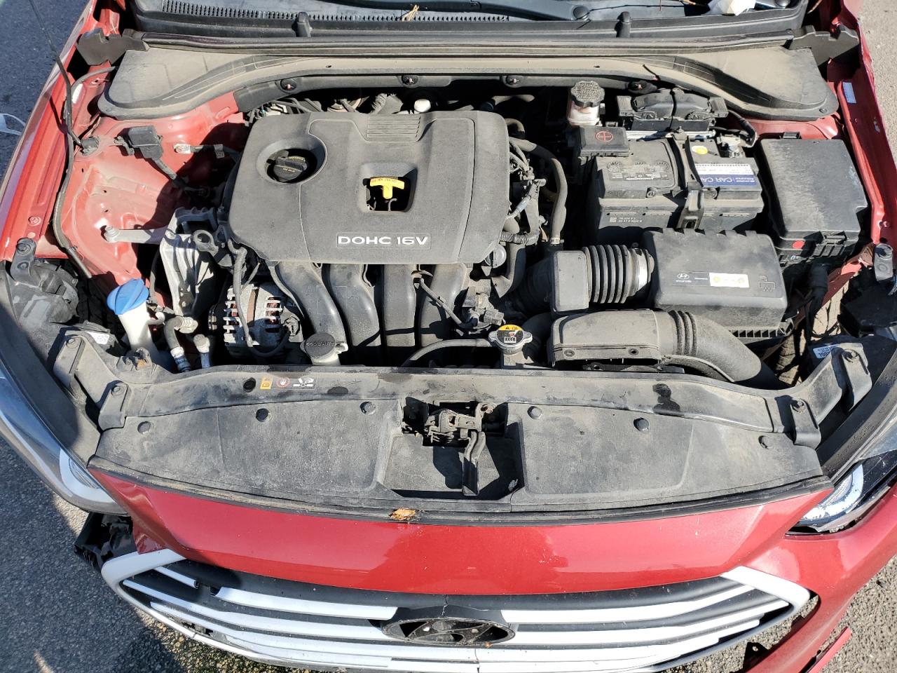 2017 Hyundai Elantra VIN KMHD84LFXHU195185 Copart auction photo, all over damage thumbnail 12